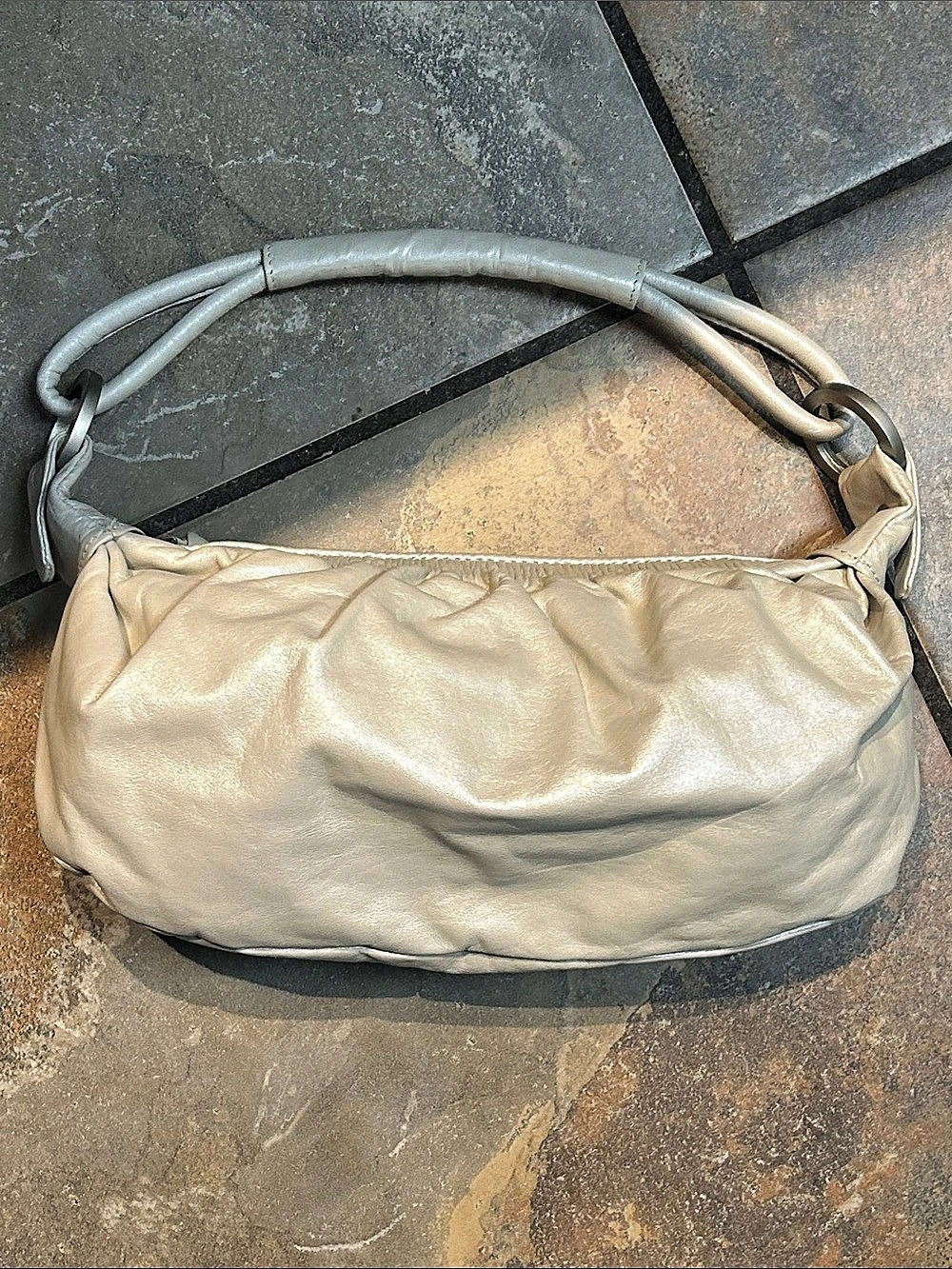 AlMAS pearlized bovine leather  Shoulder Bag NWT